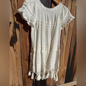 White Tassel Dress